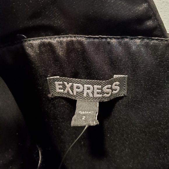 Express one shoulder black dress with pleats, size 2 - Picture 7 of 13